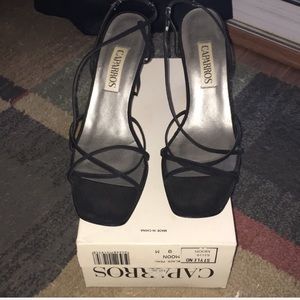 Caparros Black Strappy Heels